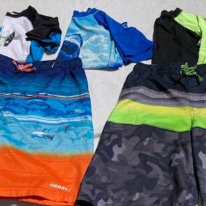 Lot Boys Swim Trunks and Shirts – Size XL, 14/16 and 18/20